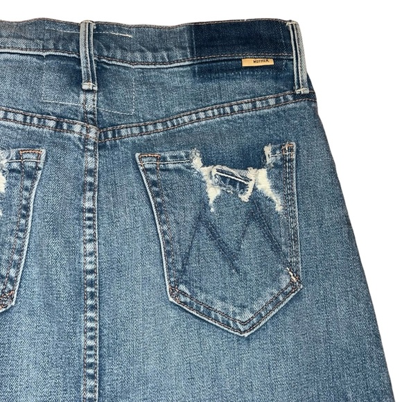 Mother The straight a step midi fray skirt - Picture 12 of 16